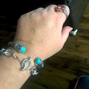 Bangle silver / turquoise bangle